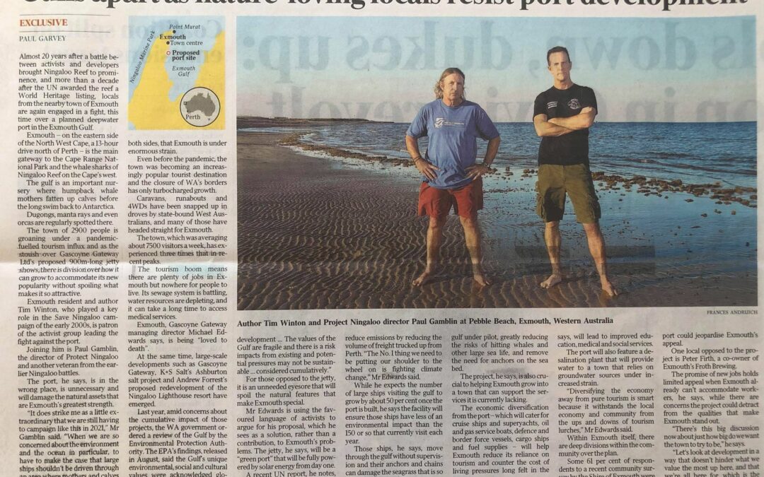 The Australian: Gulfs apart as nature-loving locals resist port development