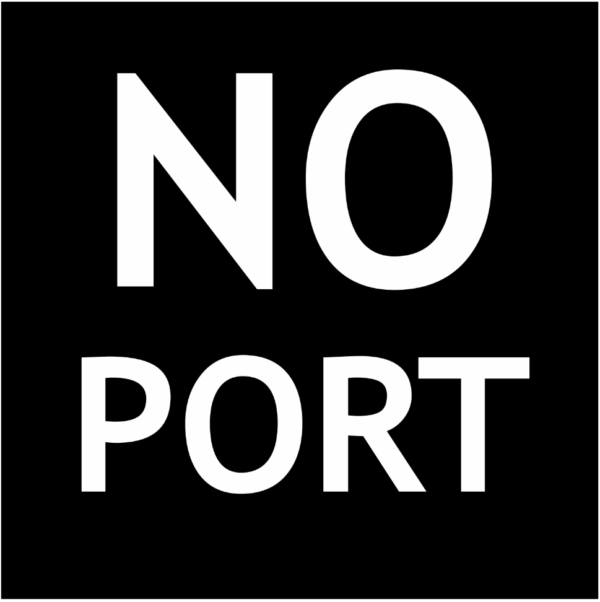 No Port corflute sign